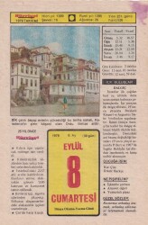 8 Eylül 1979 Takvim Yaprağı -Doğum Günü Hediyesi EFM(N)6349 - Gökçekoleksiyon