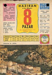 8 Haziran 1975 Takvim Yaprağı - Doğum Günü Hediyesi EFM(N)9245 - Gökçekoleksiyon