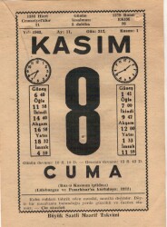 8 Kasım 1963 Takvim Yaprağı EFM(N)3663 - 3