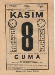 8 Kasım 1963 Takvim Yaprağı EFM(N)3663 - 1