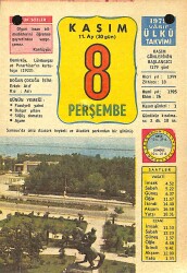 8 Kasım 1979 Takvim Yaprağı - Doğum Günü Hediyesi EFM(N)11664 - Gökçekoleksiyon