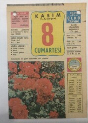 8 Kasım 1980 Takvim Yaprağı -Doğum Günü Hediyesi EFM(N)6446 - Gökçekoleksiyon