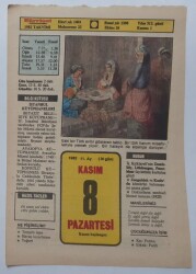 8 Kasım 1982 Takvim Yaprağı - Doğum Günü Hediyesi EFM(N)7344 - Gökçekoleksiyon