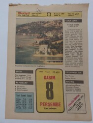 8 Kasım 1984 Takvim Yaprağı - Doğum Günü Hediyesi EFM(N)7013 - Gökçekoleksiyon