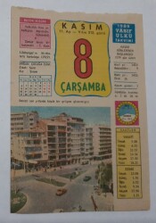 8 Kasım 1989 Takvim Yaprağı - Doğum Günü Hediyesi EFM(N)6597 - Gökçekoleksiyon