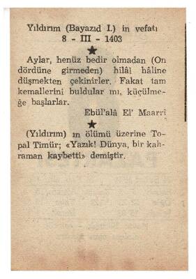 8 Mart 1948 Takvim Yaprağı EFM908 - 2