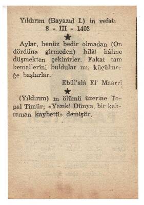 8 Mart 1948 Takvim Yaprağı EFM908 - 4