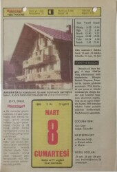 8 Mart 1980 Takvim Yaprağı - Doğum Günü Hediyesi EFM(N)7646 - Gökçekoleksiyon