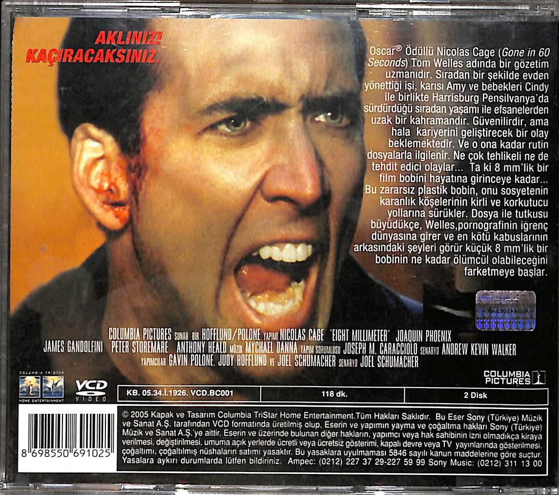 8 Milimetre – Eight Millimeter (1999) Orjinal VCD Film ' Nicolas Cage ' VCD28790 - 2
