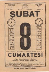 8 Şubat 1964 Takvim Yaprağı EFM(N)5718 - 1