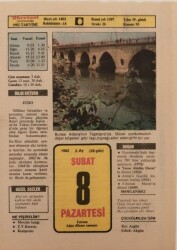 8 Şubat 1982 Takvim Yaprağı - Doğum Günü Hediyesi EFM(N)7677 - Gökçekoleksiyon