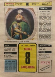 8 Şubat 1984 Takvim Yaprağı - Doğum Günü Hediyesi EFM(N)7786 - Gökçekoleksiyon