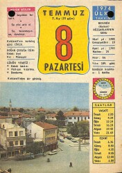 8 Temmuz 1974 Takvim Yaprağı - Doğum Günü Hediyesi EFM(N)9441 - Gökçekoleksiyon