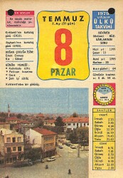 8 Temmuz 1979 Takvim Yaprağı - Doğum Günü Hediyesi EFM(N)12393 - Gökçekoleksiyon