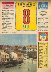 8 Temmuz 1980 Takvim Yaprağı - Doğum Günü Hediyesi EFMN15681 - Gökçekoleksiyon