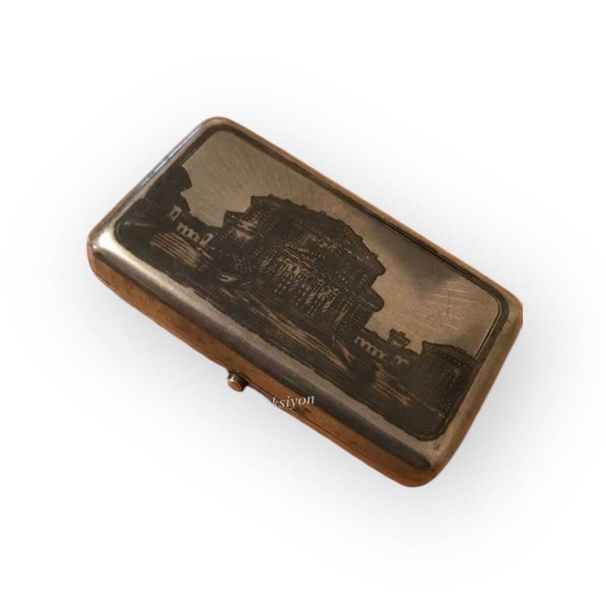 84 Damgalı Rus Savatlı Gümüş Tütün Tabakası AOB121 - 1