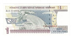 8.Emisyon 1.Tertip 1 Yeni Türk Lirası (1 YTL) Seri A15 - ÇİL TCK10189 - 3