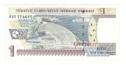 8.Emisyon 1.Tertip 1 Yeni Türk Lirası (1 YTL) Seri A37 - ÇA/ÇİL TCK10195 - 3