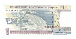 8.Emisyon 1.Tertip 1 Yeni Türk Lirası (1 YTL) Seri A52 - ÇİL TCK10198 - Gökçekoleksiyon