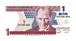8.Emisyon 1.Tertip 1 Yeni Türk Lirası (1 YTL) Seri A70 - ÇİL TCK10203 - 2
