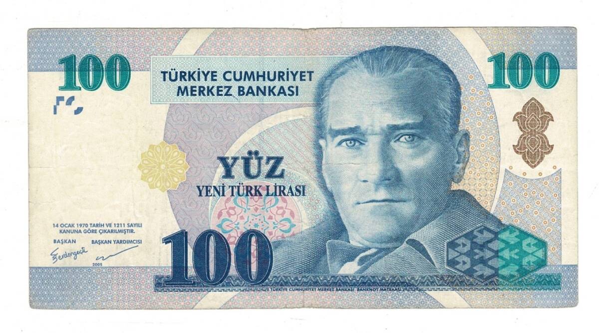 8.Emisyon 1.Tertip 100 Yeni Türk Lirası (100 YTL) Seri A02 - ÇT TCK10224 - 2