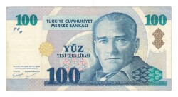 8.Emisyon 1.Tertip 100 Yeni Türk Lirası (100 YTL) Seri B53 22-55-66 - ÇT+ TCK10226 - 2