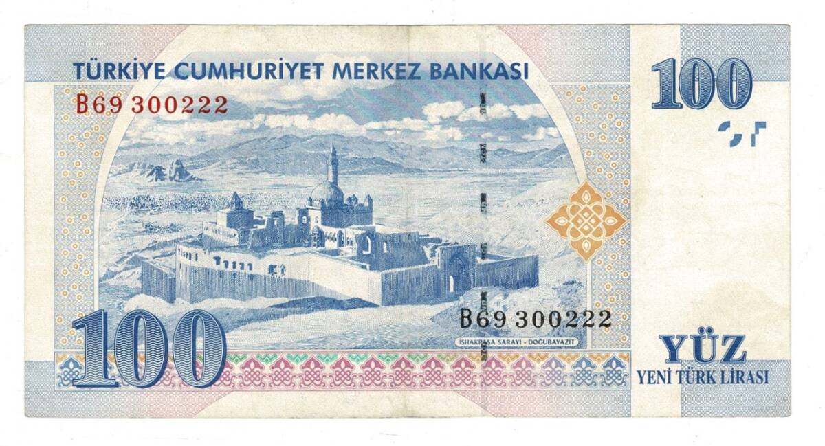 8.Emisyon 1.Tertip 100 Yeni Türk Lirası (100 YTL) Seri B69...222 - ÇÇT TCK10227 - 1