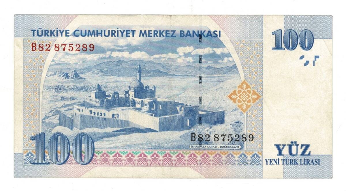 8.Emisyon 1.Tertip 100 Yeni Türk Lirası (100 YTL) Seri B82 - ÇÇT TCK10228 - 1