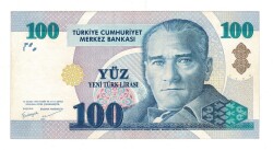 8.Emisyon 1.Tertip 100 Yeni Türk Lirası (100 YTL) Seri B82 - ÇÇT TCK10228 - 2