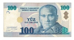 8.Emisyon 1.Tertip 100 Yeni Türk Lirası (100 YTL) Seri C08 - ÇT TCK10229 - 2