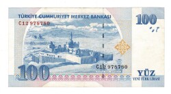 8.Emisyon 1.Tertip 100 Yeni Türk Lirası (100 YTL) Seri C12 - ÇÇT TCK10230 - 3