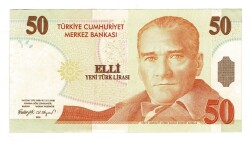 8.Emisyon 1.Tertip 50 Yeni Türk Lirası (50 YTL) Seri D74 - ÇÇT TCK10217 - 2