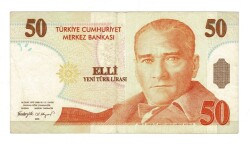 8.Emisyon 1.Tertip 50 Yeni Türk Lirası (50 YTL) Seri F55 - ÇT+ TCK10221 - 2