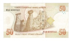 8.Emisyon 1.Tertip 50 Yeni Türk Lirası (50 YTL) Seri H10 - ÇÇT TCK10222 - 3