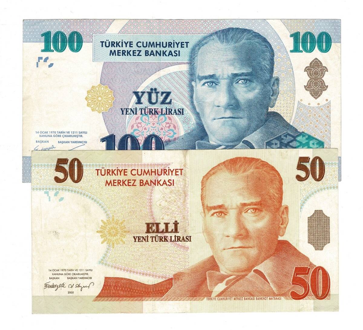 8.Emisyon 1.Tertip 50/100 Yeni Türk Lirası Takım Seri G11/C61 - ÇT+ TCK10214 - 2