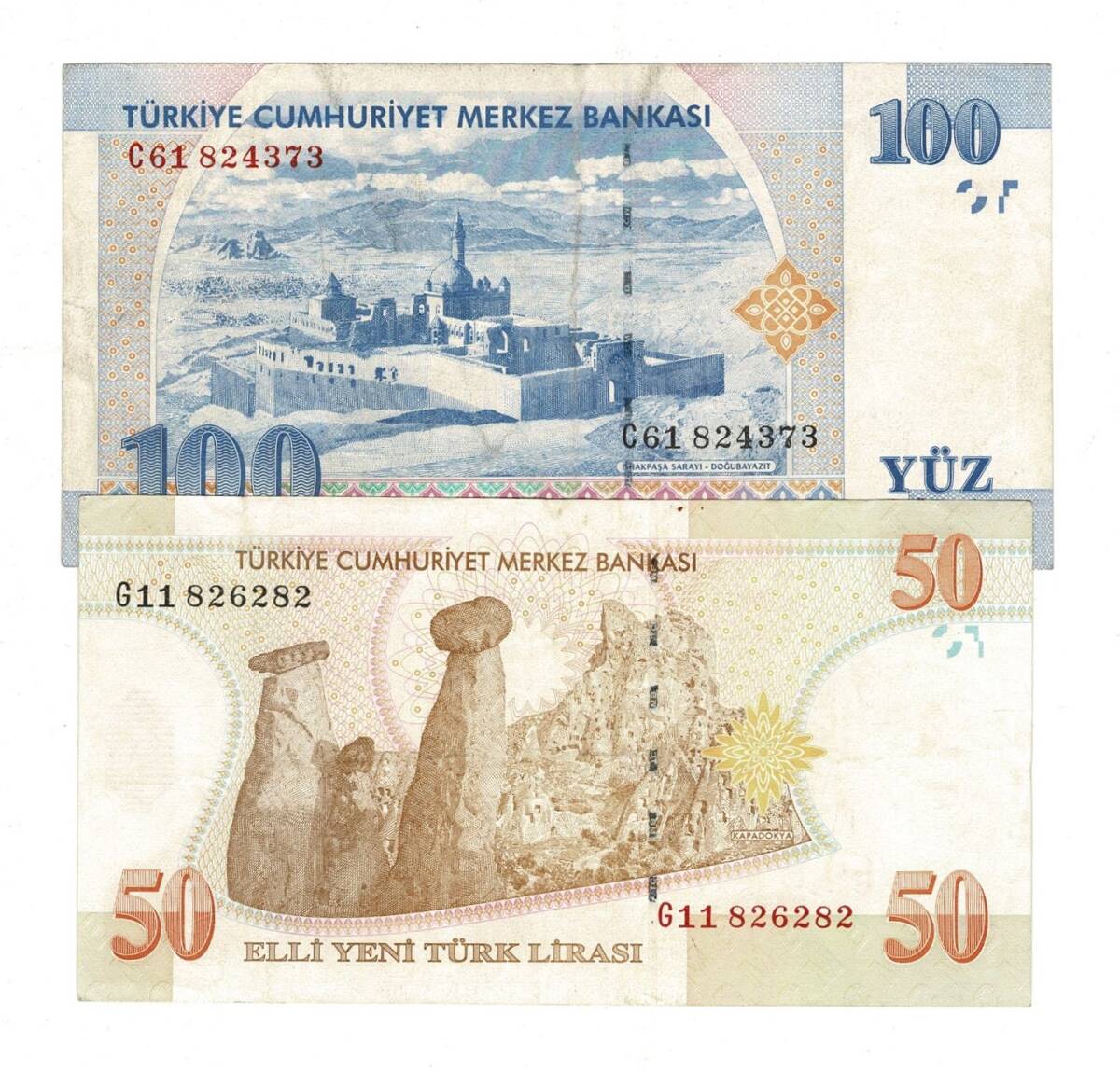 8.Emisyon 1.Tertip 50/100 Yeni Türk Lirası Takım Seri G11/C61 - ÇT+ TCK10214 - 3