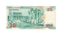 8.Emisyon 20 YTL Seri E66 ÇT TCK9999 - Gökçekoleksiyon