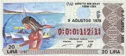 9 Ağustos 1979 Piyango Bileti Çeyrek Bilet PYB6266 - Gökçekoleksiyon