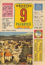 9 Ağustos 1982 Takvim Yaprağı - Doğum Günü Hediyesi EFM(N)9218 - Gökçekoleksiyon