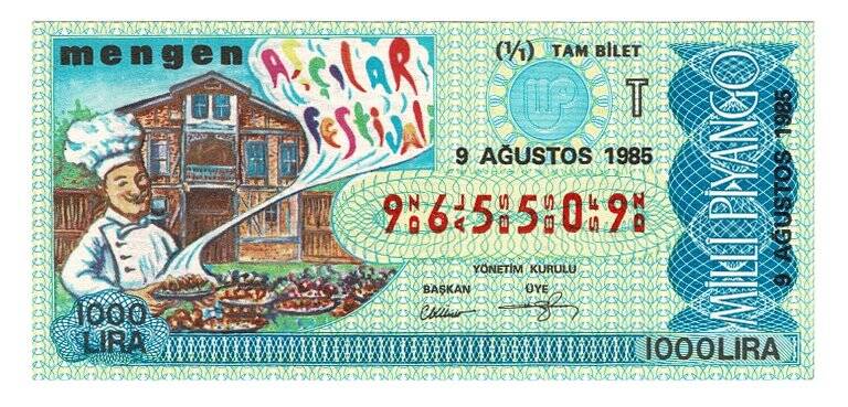 9 Ağustos 1985 (11) Tam Bilet PYB5188 - 1