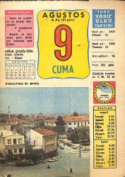9 Ağustos 1985 Takvim Yaprağı - Doğum Günü Hediyesi EFMN13974 - Gökçekoleksiyon