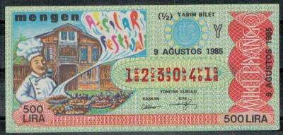 9 Ağustos 1985 Yarım Bilet PYB214 - 1