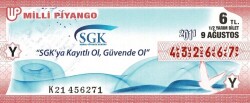 9 Ağustos 2011 (Y) Sosyal Güvenlik Kurumu (12) Yarım Bilet PYB5823 - Gökçekoleksiyon