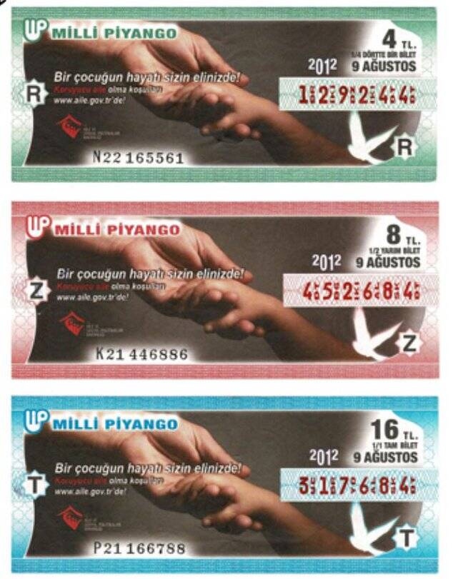 9 Ağustos 2012 Çeyrek, Yarım ve Tam Bilet R-Z-T PYB4032 - 1