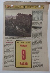 9 Aralık 1979 Takvim Yaprağı - Doğum Günü Hediyesi EFM(N)7420 - Gökçekoleksiyon