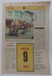 9 Aralık 1980 Takvim Yaprağı - Doğum Günü Hediyesi EFM(N)7225 - Gökçekoleksiyon