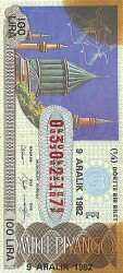9 Aralık 1982 Piyango Bileti Çeyrek Bilet PYB6015 - Gökçekoleksiyon