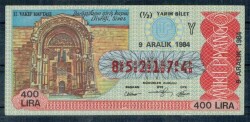 9 Aralık 1984 Piyango Bileti Yarım Bilet PYB173 - Gökçekoleksiyon