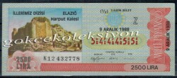 9 Aralık 1988 Yarım Bilet PYB1549 - Gökçekoleksiyon