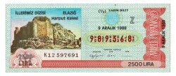 9 Aralık 1988 Yarım Bilet PYB4405 - Gökçekoleksiyon